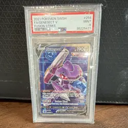 POKEMON GENESECT V 254/264 SWSH08: FUSION STRIKE ULTRA RARE FULL ART HOLO PSA 9 - Image 1