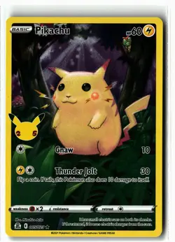 Pikachu ⭐ 005/025 Holo Rare Celebrations 2021 Pokemon NM - Image 1