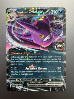 Pokemon - Team Rocket's Crobat EX 122/182 Double Rare, SV: Destined Rivals, Holo - Image 1