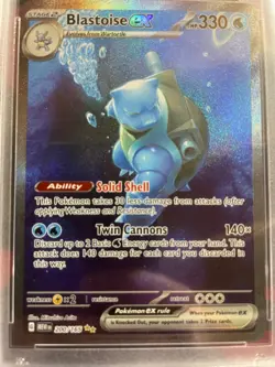 2023 Pokemon 151 Blastoise ex 200/165 Special Illustration Rare Holo PSA 9 Mint - Image 2