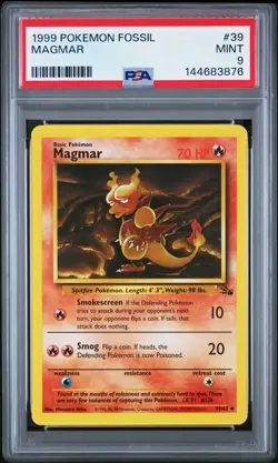 1999 POKEMON FOSSIL 39 MAGMAR - Image 1