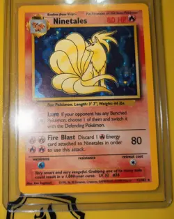 Pokemon Base Set Ninetales 12/102 Holo Lv.32 #38 Unlimited 1999 MINT Condition - Image 1
