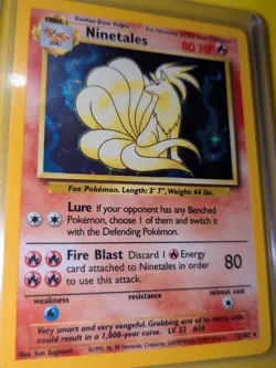 Pokemon Base Set Ninetales 12/102 Holo Lv.32 #38 Unlimited 1999 MINT Condition - Image 5