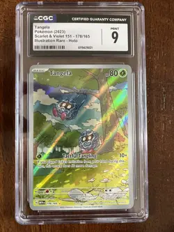 2023 POKEMON MEW EN-151 ILLUSTRATION RARE #178 TANGELA CGC 9 - Image 1