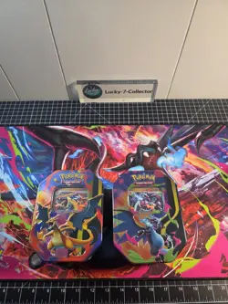 2x Pokemon TCG Mega Charizard X + Y ex Tin Bundle factory Sealed New - Image 1