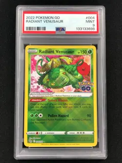 Pokemon Go 2022 Radiant Venusaur 004/078 PSA 9 - Image 1
