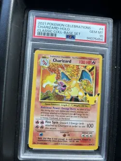 2021 Pokemon Celebrations Charizard Classic Collection Holo #4/102 PSA 10 - Image 1