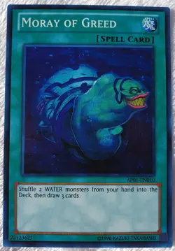 Yugioh 1x Moray of Greed AP01-EN010 Super Rare Unlimited Edition Near Mint - Image 2