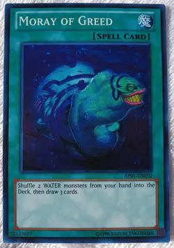 Yugioh 1x Moray of Greed AP01-EN010 Super Rare Unlimited Edition Near Mint - Image 3