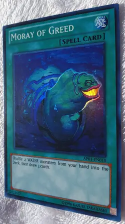 Yugioh 1x Moray of Greed AP01-EN010 Super Rare Unlimited Edition Near Mint - Image 4