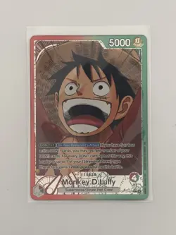 One Piece Carrying On His Will Monkey D Luffy OP13-001 Alternate Alt Art Leader - Image 1