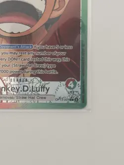 One Piece Carrying On His Will Monkey D Luffy OP13-001 Alternate Alt Art Leader - Image 5