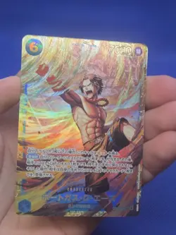 Japanese One Piece Carrying On His Will Portgas D Ace OP13-119 SEC NM - Image 2