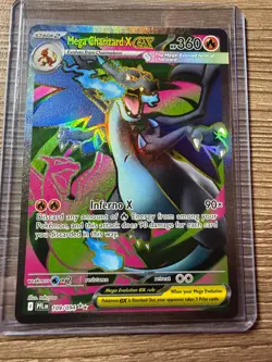 Pokemon Mega Charizard X EX 109/094 Me02: Phantasmal Flames Ultra Rare Holo EN - Image 1