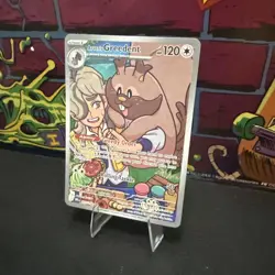 Arven's Greedent 205/182 Illustration Rare Pokemon SV10: Destined Rivals NM - Image 3