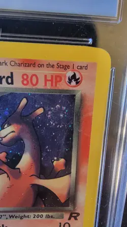 CGC 5.5 - SWIRL - Dark Charizard 4/82 - Team Rocket Holo - Pokemon TCG - Image 4