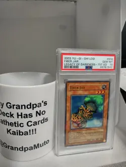 Yu-Gi-Oh! 2003 LOD-056 1st Edition Fiber Jar PSA 10 Gem Mint - Image 1
