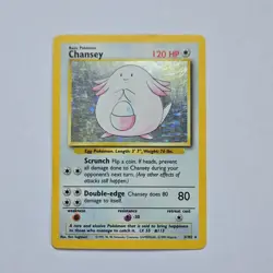 Pokemon Chansey Holo Rare Base Set 3/102 120 HP 1999 Wizards Single Card - Image 1