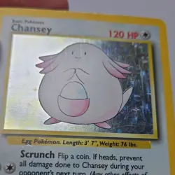 Pokemon Chansey Holo Rare Base Set 3/102 120 HP 1999 Wizards Single Card - Image 5