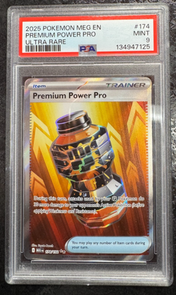 2025 Pokemon MEG EN Premium Power Pro #174 Ultra Rare 💎 PSA 9 Mint Trainer Card - Image 1