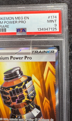 2025 Pokemon MEG EN Premium Power Pro #174 Ultra Rare 💎 PSA 9 Mint Trainer Card - Image 3