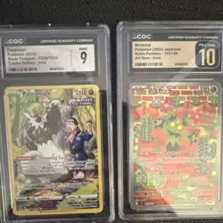 Pokemon CGC Graded Passimian & Maractus Holo Cards Silver Tempest - Image 1