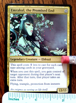 EMRAKUL, THE PROMISED END : altered-art card for use with MTG : HOT ASIAN BABE! - Image 1