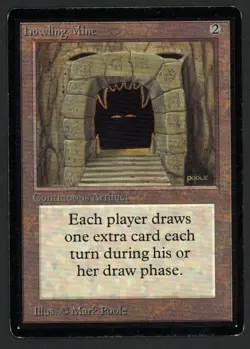***Beta Howling Mine (Light Indents)*** MTG Beta Magic Kid Icarus - Image 1