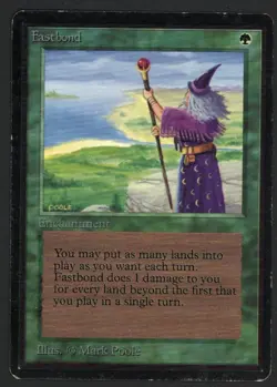 ***Beta Fastbond (Indent)*** MTG Beta Magic Kid Icarus - Image 1
