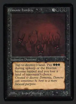 ***Beta Demonic Hordes*** MTG Beta Magic Kid Icarus - Image 1