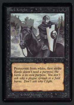 ***Beta Black Knight*** MTG Beta Magic Kid Icarus - Image 1