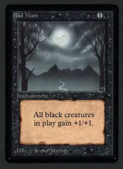 ***Beta Bad Moon*** MTG Beta Magic Kid Icarus - Image 1