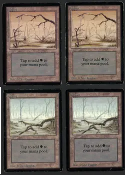 ***4x Beta Swamp*** MTG Beta Magic Kid Icarus - Image 1