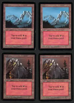 ***4x Beta Mountain*** MTG Beta Magic Kid Icarus - Image 1