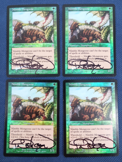 MTG 4x Nimble Mongoose 258/350 Odyssey Foil Playset Signed Auto Terese Nielsen - Image 1