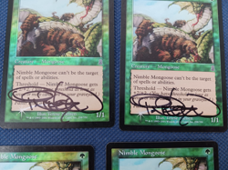 MTG 4x Nimble Mongoose 258/350 Odyssey Foil Playset Signed Auto Terese Nielsen - Image 4