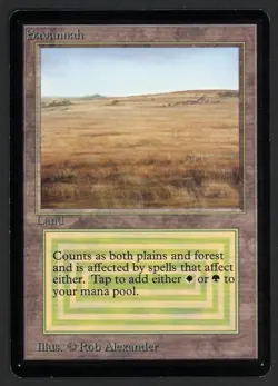***Beta Savannah (Indent)*** MTG Beta Magic Kid Icarus - Image 1