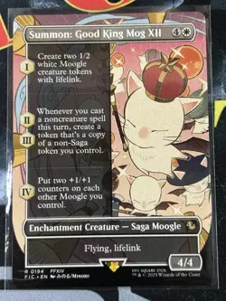 Summon Good King Mog XII Borderless FIC #0194 Final Fantasy MTG - Image 1