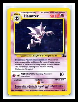 💥 HAUNTER HOLO Rare # 6/62 | Fossil Set | | Pokemon 1999 TCG Vintage | - Image 1
