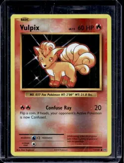 2016 Pokemon XY Evolutions Vulpix Reverse Holo #14/108 - Image 1