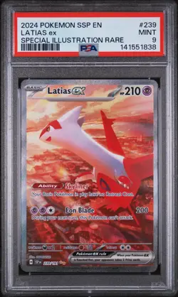 2024 Pokemon Surging Sparks #239 Latias Ex Special Illustration Rare PSA 9 - Image 1