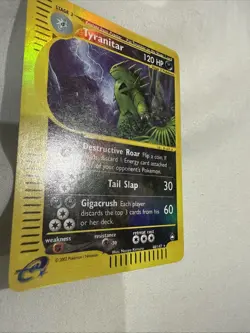 Pokemon 2003 Tyranitar 40/147 Aquapolis Reverse Holo Card - Image 3