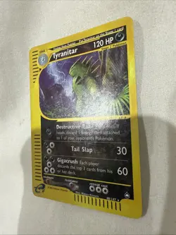 Pokemon 2003 Tyranitar 40/147 Aquapolis Reverse Holo Card - Image 4
