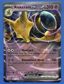 Pokemon Alakazam ex 065/165 Sv: Scarlet & Violet 151 Holo 310 HP Card - Image 1