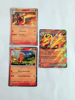 Pokemon TCG: Charizard EX Super-Premium Promo Set of 3 | Charmander Charmeleon - Image 1