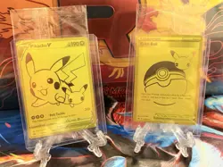 Pikachu v Gold and Pokeball SWSH145/SWSH146 Pokemon TCG Celebrations Sealed!! - Image 1