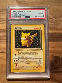 Pokemon League Black Star Promo Pikachu #1 Rare 🔥PSA 9 # 65408759 - Image 3