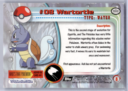 Wartortle #08 Topps Series 2 Holo-Foil Blue Logo Pokemon TCG LP - Image 2