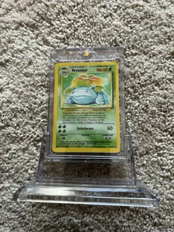 Pokemon Venusaur Base Set 15/102 Holo TCG Base Set w/ Protector - Image 1