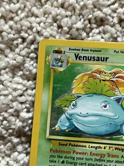 Pokemon Venusaur Base Set 15/102 Holo TCG Base Set w/ Protector - Image 4